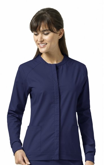 *FINAL SALE NAVY V8102 Vera Bradley Signature Ruth Warm-Up Scrub Jacket With Hidden Pockets