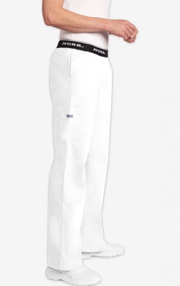 *FINAL SALE WHITE 312P-Petite Boot Cut Flip Flap MOBB Scrub Pant