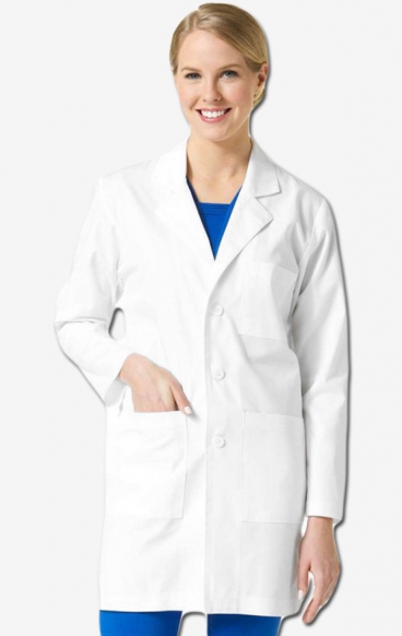 7551 Maevn CORE Unisex Twill Lab Coat (Women's View)