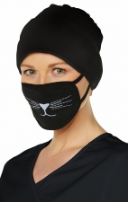 Masque de mode en tissu réutilisable pour enfants A164 koi (1 pièce) - Whiskers - Comprend un filtre remplaçable PM2.5