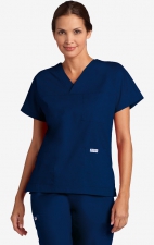 V-Neck Three Pocket Dolman Sleeve MOBB Scrub Top - Navy (NN)