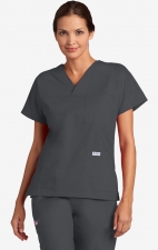 V-Neck Trois Pocket Dolman Sleeve MOBB Scrub Top - Charcoal (CC)