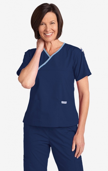 *FINAL SALE S 323T Criss Cross Scrub Top by MOBB *FINAL SALE S 323T Criss Cross Scrub Top by MOBB