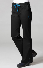 9102 Maevn Blossom - Mode multi Pocket Pantalon évasé - Black/Pacific Blue