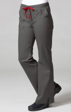 9102 Maevn Blossom - Mode multi Pocket Pantalon évasé - Charcoal/Crimson