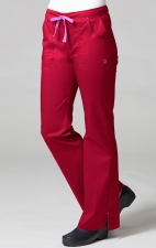 9102 Maevn Blossom - Mode multi Pocket Pantalon évasé - Crimson/Light Pink