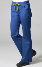 9102 Maevn Blossom - Mode multi Pocket Pantalon évasé - Royal Blue/Yellow