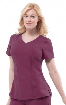 2172 Purple Label coupe Junior par Healing Hands Jordan Mock Wrap solide haut d’uniformes pour femmes