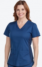 7459 Med Couture Performance Touch V-NECK SHIRTTAIL TOP