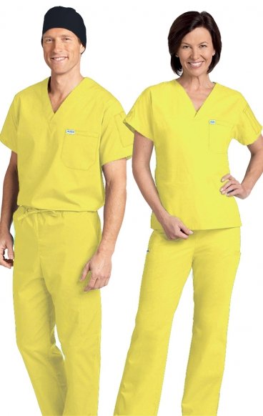 *FINAL SALE 306/306 YELLOW MOBB Classic Scrub Set - Two Piece (Top & Pant)