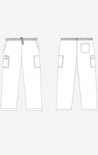 P4011 - MOBB Unisex Straight Leg Multi Pocket Scrub Pant