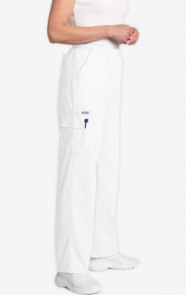 *FINAL SALE WHITE 307P-Petite MOBB Unisex Perfect 5 Pocket Scrub Pant
