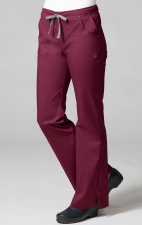 9102 Maevn Blossom - Mode multi Pocket Pantalon évasé - Wine/Silver