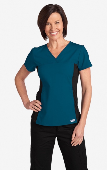 *FINAL SALE XL 324T Flexi V-Neck Scrub Top by MOBB