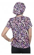 384PR koi Basics Leslie Print Top - Wisteria All Over Marble