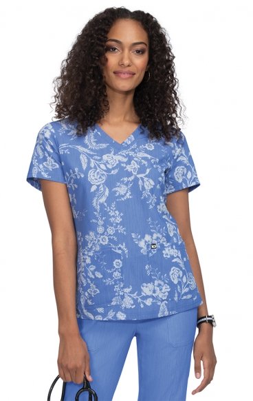 *FINAL SALE 1029PR koi Next Gen Early Energy Top - Heather True Ceil Botanical Burnout