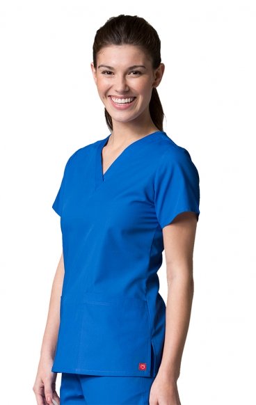 *FINAL SALE S 1716 RED PANDA - V-Neck Two Pocket Top *FINAL SALE S 1716 RED PANDA - V-Neck Two Pocket Top