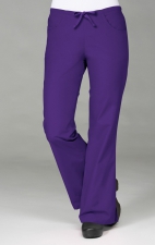 9026 Maevn CORE - Half Back Elastic & Drawstring Flare Pant - Purple