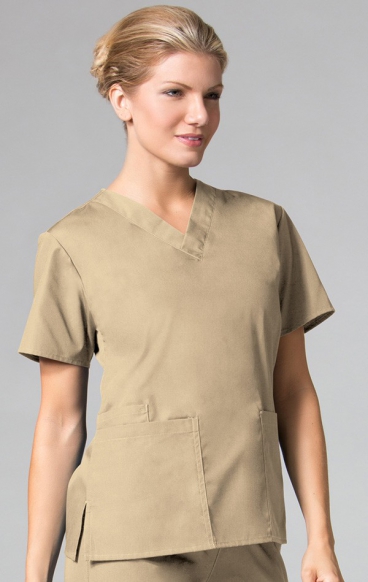 *FINAL SALE XXS 1016 Maevn CORE - 2 Pocket V-Neck Top