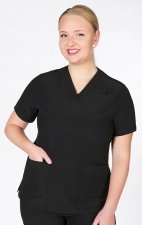 T8010 The DeeDee - Ridiculously Soft Mentality by MOBB - V-neck Top With Three Pockets