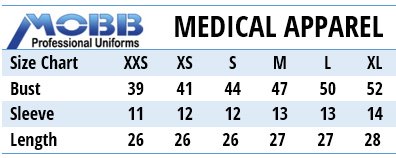 Mobb Medical Uniforms Canada - Size Chart Mobb Medical Uniforms Canada - Size Chart