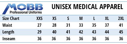 Mobb Medical Uniforms Canada - Size Chart Mobb Medical Uniforms Canada - Size Chart