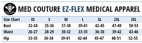 MED COUTURE EZ-FLEX MEDICAL APPAREL - Size Chart MED COUTURE EZ-FLEX MEDICAL APPAREL - Size Chart