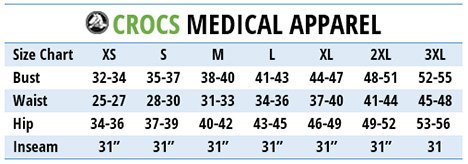 crocs printable size chart