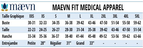 Uniformes Maevn médicaux Canada - Taille Graphique