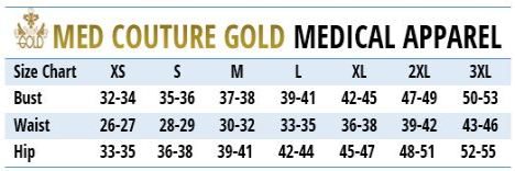 MED COUTURE GOLD MEDICAL APPAREL - Size Chart MED COUTURE GOLD MEDICAL APPAREL - Size Chart