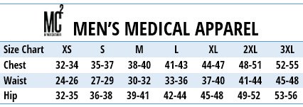 MED COUTURE EZ-FLEX MEDICAL APPAREL - Size Chart MED COUTURE EZ-FLEX MEDICAL APPAREL - Size Chart