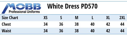 Mobb Medical Uniforms Canada - Size Chart Mobb Medical Uniforms Canada - Size Chart