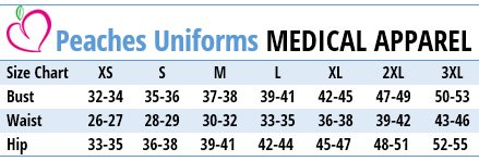 Life is Peachy MEDICAL APPAREL - Size Chart Life is Peachy MEDICAL APPAREL - Size Chart