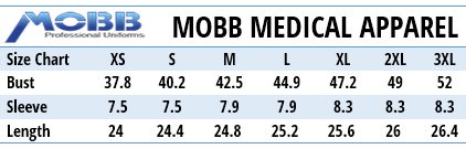 Mobb Medical Uniforms Canada - Size Chart Mobb Medical Uniforms Canada - Size Chart