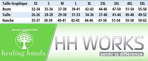 Healing Hands HH WORKS - Taille Graphique Healing Hands HH WORKS - Taille Graphique