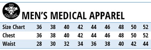 MED COUTURE Lab Coats - Size Chart MED COUTURE Lab Coats - Size Chart