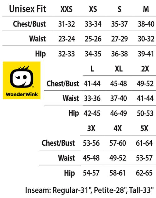 Wonder Wink Scrubs Size Chart