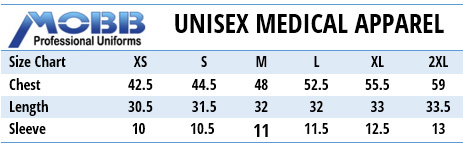 Mobb Medical Uniforms Canada - Size Chart Mobb Medical Uniforms Canada - Size Chart