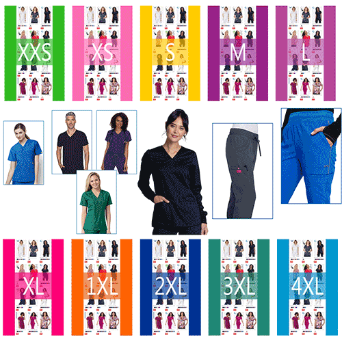 TF764 Tooniforms Haut à Col V avec Panneaux Extensibles par Cherokee