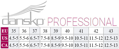 Dansko shoe conversion chart online