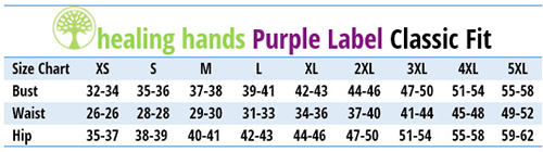Healing Hands Purple Label - Size Chart