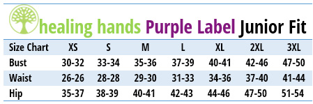 Healing Hands Purple Label - Size Chart