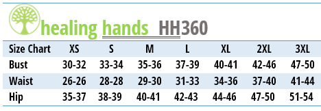 Healing Hands HH360 - Size Chart Healing Hands HH360 - Size Chart