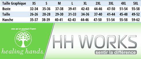 Healing Hands HH WORKS - Taille Graphique Healing Hands HH WORKS - Taille Graphique