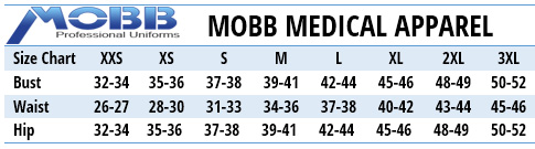Mobb Medical Uniforms Canada - Size Chart