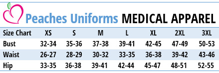 Life is Peachy MEDICAL APPAREL - Size Chart Life is Peachy MEDICAL APPAREL - Size Chart