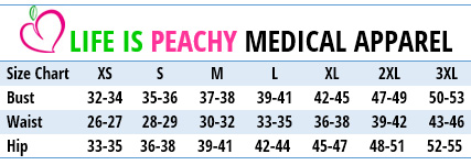 Life is Peachy MEDICAL APPAREL - Size Chart Life is Peachy MEDICAL APPAREL - Size Chart