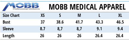Mobb Medical Uniforms Canada - Size Chart Mobb Medical Uniforms Canada - Size Chart