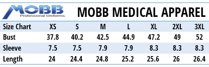 Mobb Medical Uniforms Canada - Size Chart Mobb Medical Uniforms Canada - Size Chart