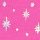 Hibiscus Pink Iridescent Twinkle Pattern